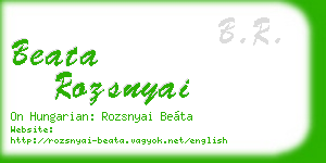beata rozsnyai business card